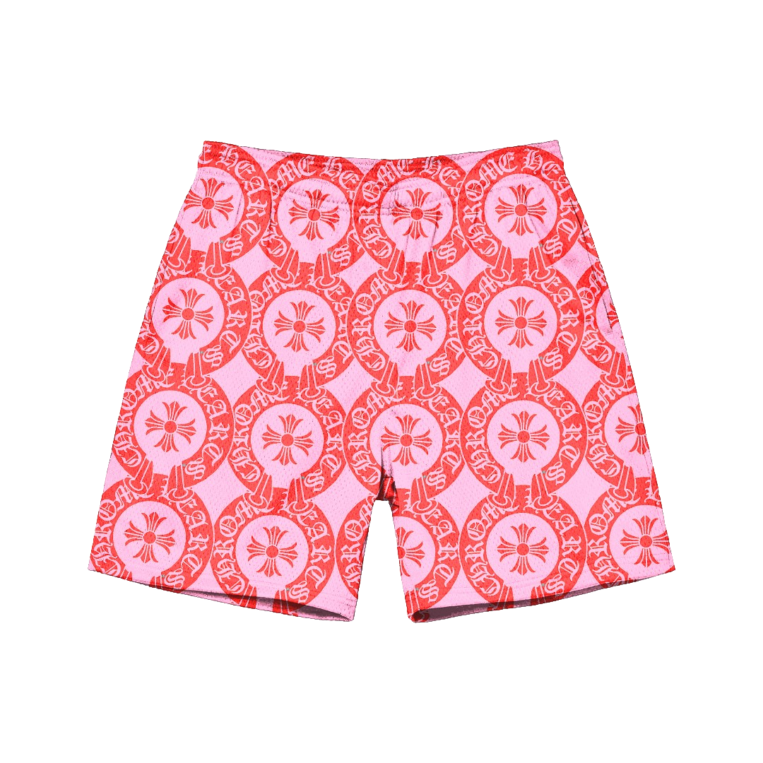 PINKED CREST MESH SHORTS