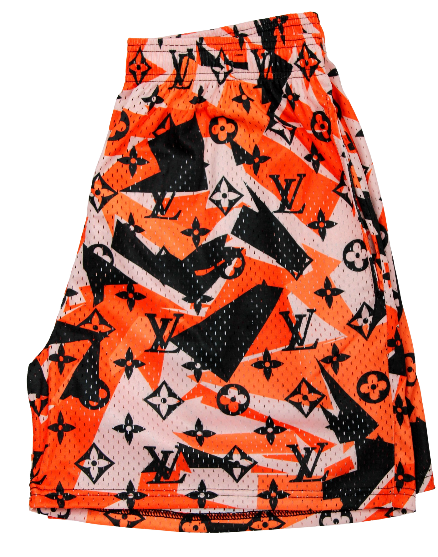 ORANGE MONO MESH SHORTS