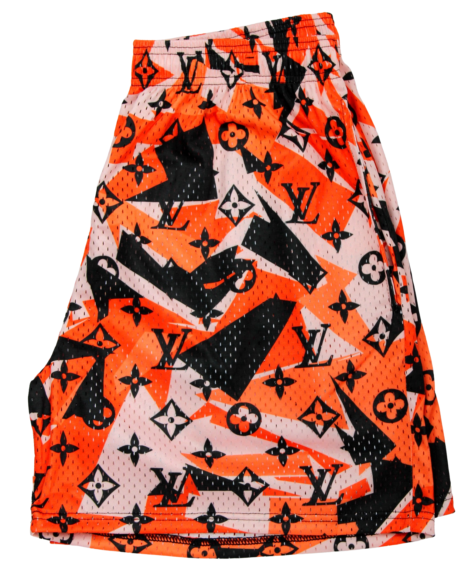 ORANGE MONO MESH SHORTS