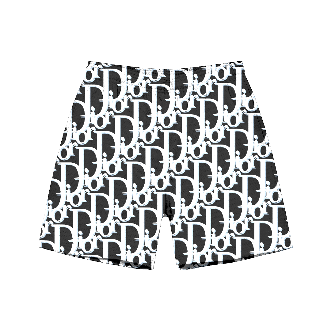 BLACK X WHITE DECO MESH SHORTS