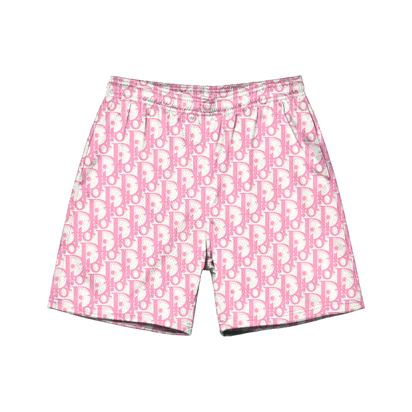 PINK DECO MESH SHORTS